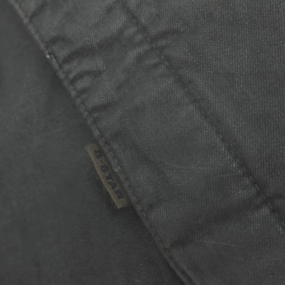 【新品】ジースターロウ G-STAR RAW 染色加工 コットン カラ ペリスコープ デニム 中綿入り ピーコート グレーブラック【サイズM】【 状態ランクN 】【 メンズ 】