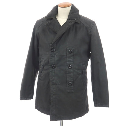 【新品】ジースターロウ G-STAR RAW 染色加工 コットン カラ ペリスコープ デニム 中綿入り ピーコート グレーブラック【サイズM】【 状態ランクN 】【 メンズ 】