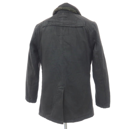 【新品】ジースターロウ G-STAR RAW 染色加工 コットン カラ ペリスコープ デニム 中綿入り ピーコート グレーブラック【サイズM】【 状態ランクN 】【 メンズ 】