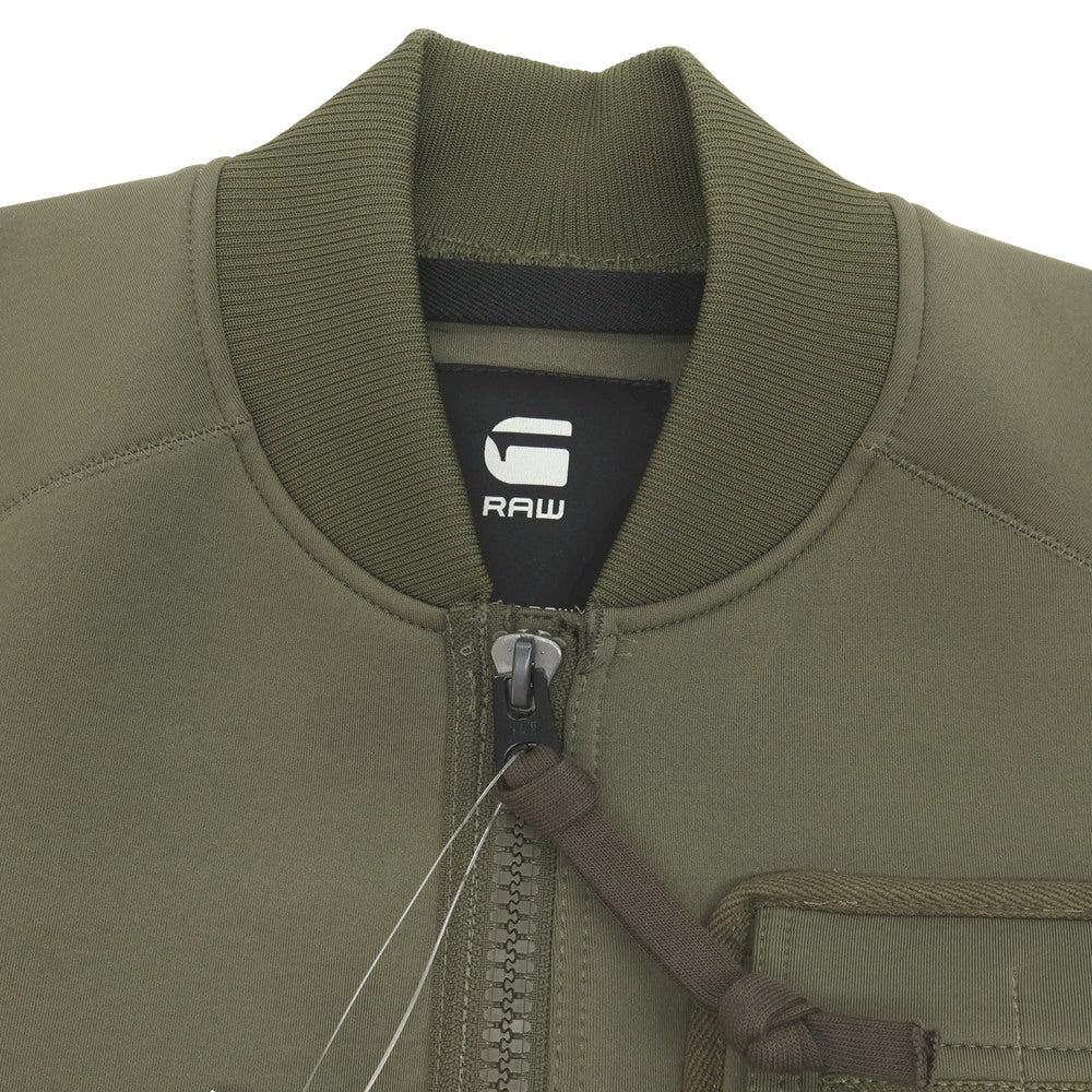 【新品】ジースターロウ G-STAR RAW NEOPRENE JKT ポリエステルポリウレタン ミリタリージャケット オリーブグリーン【サイズXS】【 状態ランクN 】【 メンズ 】