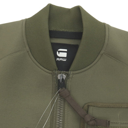 【新品】ジースターロウ G-STAR RAW NEOPRENE JKT ポリエステルポリウレタン ミリタリージャケット オリーブグリーン【サイズXS】【 状態ランクN 】【 メンズ 】