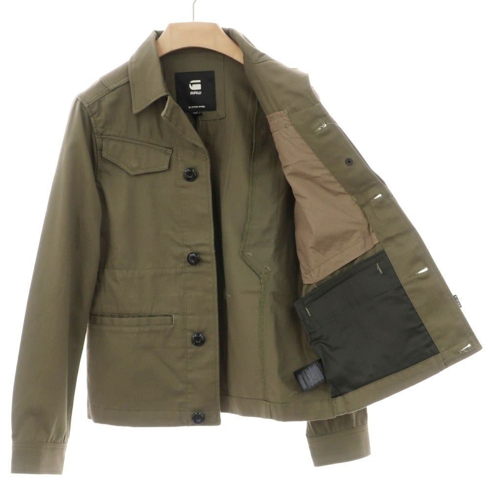 【新品アウトレット】ジースターロウ G-STAR RAW WORKER OVERSHIRT コットン フィールドジャケット オリーブ【サイズXXS】【 状態ランクN- 】【 ユニセックス 】