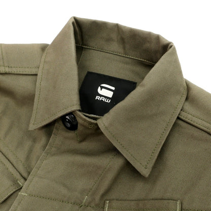 【新品アウトレット】ジースターロウ G-STAR RAW WORKER OVERSHIRT コットン フィールドジャケット オリーブ【サイズXXS】【 状態ランクN- 】【 ユニセックス 】