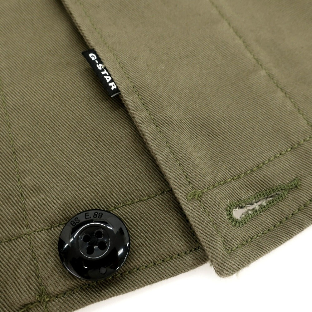 【新品アウトレット】ジースターロウ G-STAR RAW WORKER OVERSHIRT コットン フィールドジャケット オリーブ【サイズXXS】【 状態ランクN- 】【 ユニセックス 】