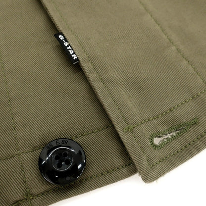【新品アウトレット】ジースターロウ G-STAR RAW WORKER OVERSHIRT コットン フィールドジャケット オリーブ【サイズXXS】【 状態ランクN- 】【 ユニセックス 】