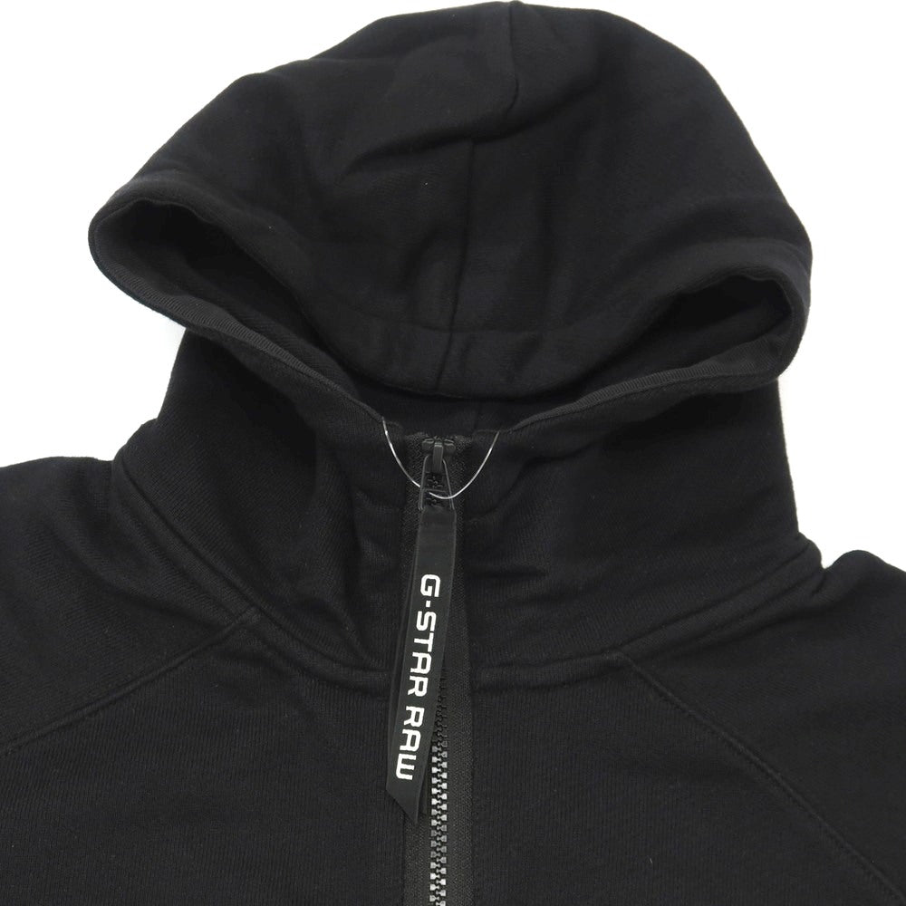 【新品】ジースターロウ G-STAR RAW コットン ハーフジップ プルオーバー パーカー ブラック【サイズXXS】【 状態ランクN 】【 メンズ 】