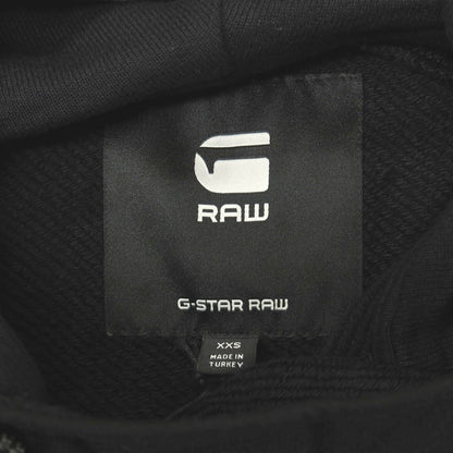 【新品】ジースターロウ G-STAR RAW コットン ハーフジップ プルオーバー パーカー ブラック【サイズXXS】【 状態ランクN 】【 メンズ 】