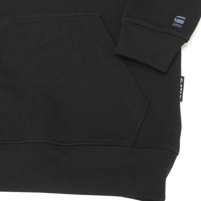 【新品】ジースターロウ G-STAR RAW コットン ハーフジップ プルオーバー パーカー ブラック【サイズXXS】【 状態ランクN 】【 メンズ 】