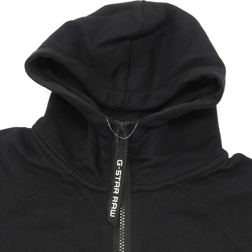 【新品】ジースターロウ G-STAR RAW コットン ハーフジップ プルオーバー パーカー ブラック【サイズXXS】【 状態ランクN 】【 メンズ 】