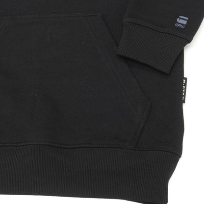 【新品】ジースターロウ G-STAR RAW コットン ハーフジップ プルオーバー パーカー ブラック【サイズXXS】【 状態ランクN 】【 メンズ 】