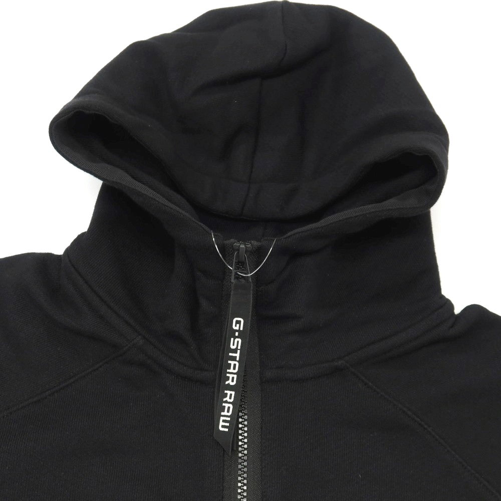 【新品】ジースターロウ G-STAR RAW コットン ハーフジップ プルオーバー パーカー ブラック【サイズXXS】【 状態ランクN 】【 メンズ 】