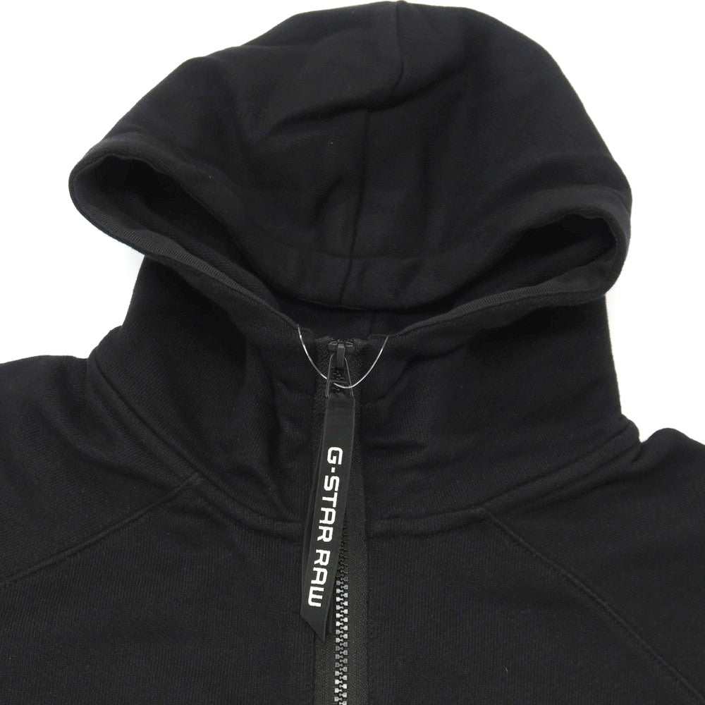 【新品】ジースターロウ G-STAR RAW コットン ハーフジップ プルオーバー パーカー ブラック【サイズXXS】【 状態ランクN 】【 メンズ 】