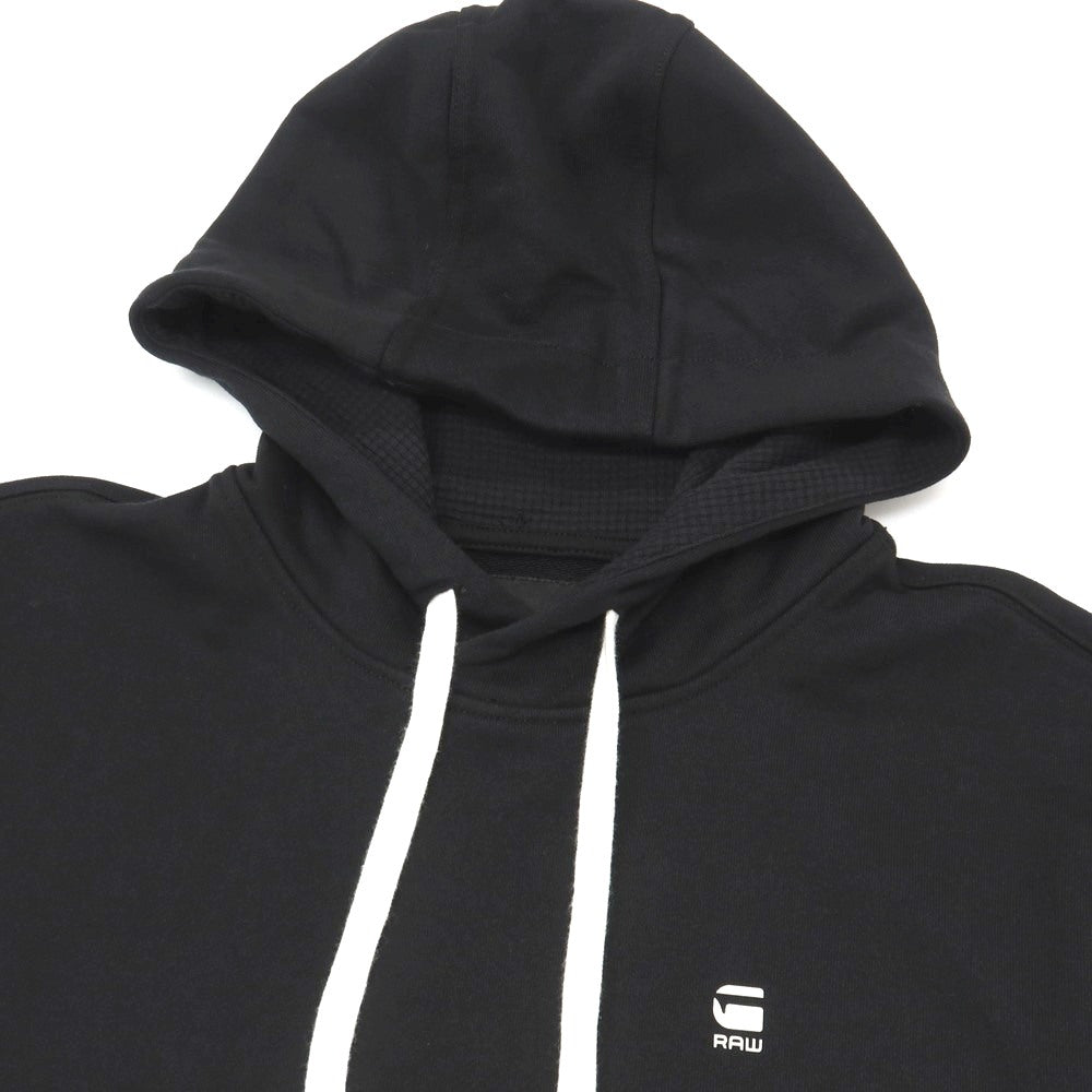 【新品】ジースターロウ G-STAR RAW コットンポリエステル 半袖 プルオーバー パーカー ブラック【サイズXXS】【 状態ランクN 】【 メンズ 】