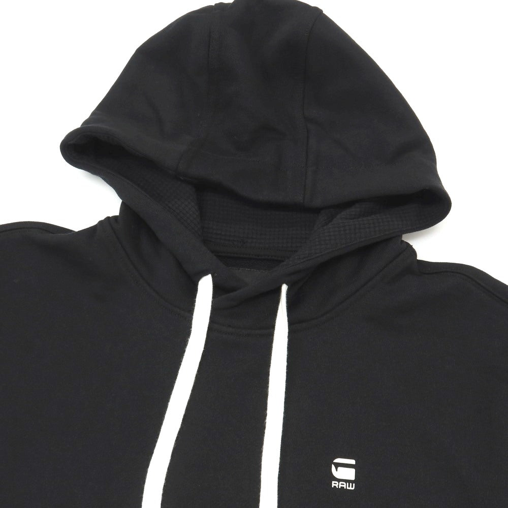 【新品】ジースターロウ G-STAR RAW コットンポリエステル 半袖 プルオーバー パーカー ブラック【サイズXXS】【 状態ランクN 】【 メンズ 】