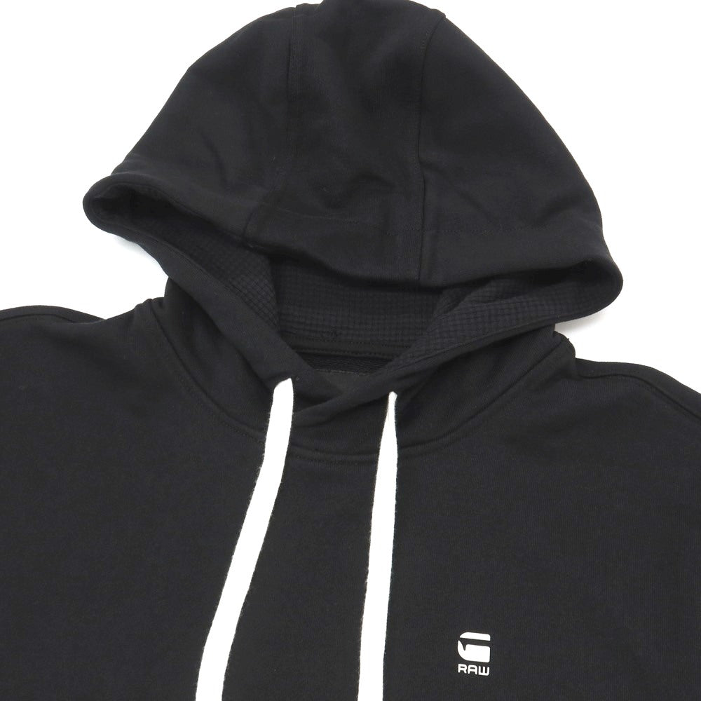 【新品】ジースターロウ G-STAR RAW コットンポリエステル 半袖 プルオーバー パーカー ブラック【サイズXXS】【 状態ランクN 】【 メンズ 】