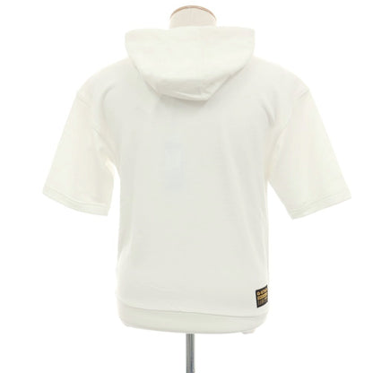 【新品アウトレット】ジースターロウ G-STAR RAW コットンポリエステル 半袖 プルオーバー パーカー ホワイト【サイズXXS】【 状態ランクN- 】【 メンズ 】