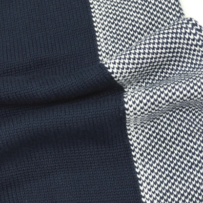 【新品】ジースターロウ G-STAR RAW コットンアクリル クルーネック プルオーバーニット ネイビーxホワイト【サイズXXS】【 状態ランクN 】【 メンズ 】