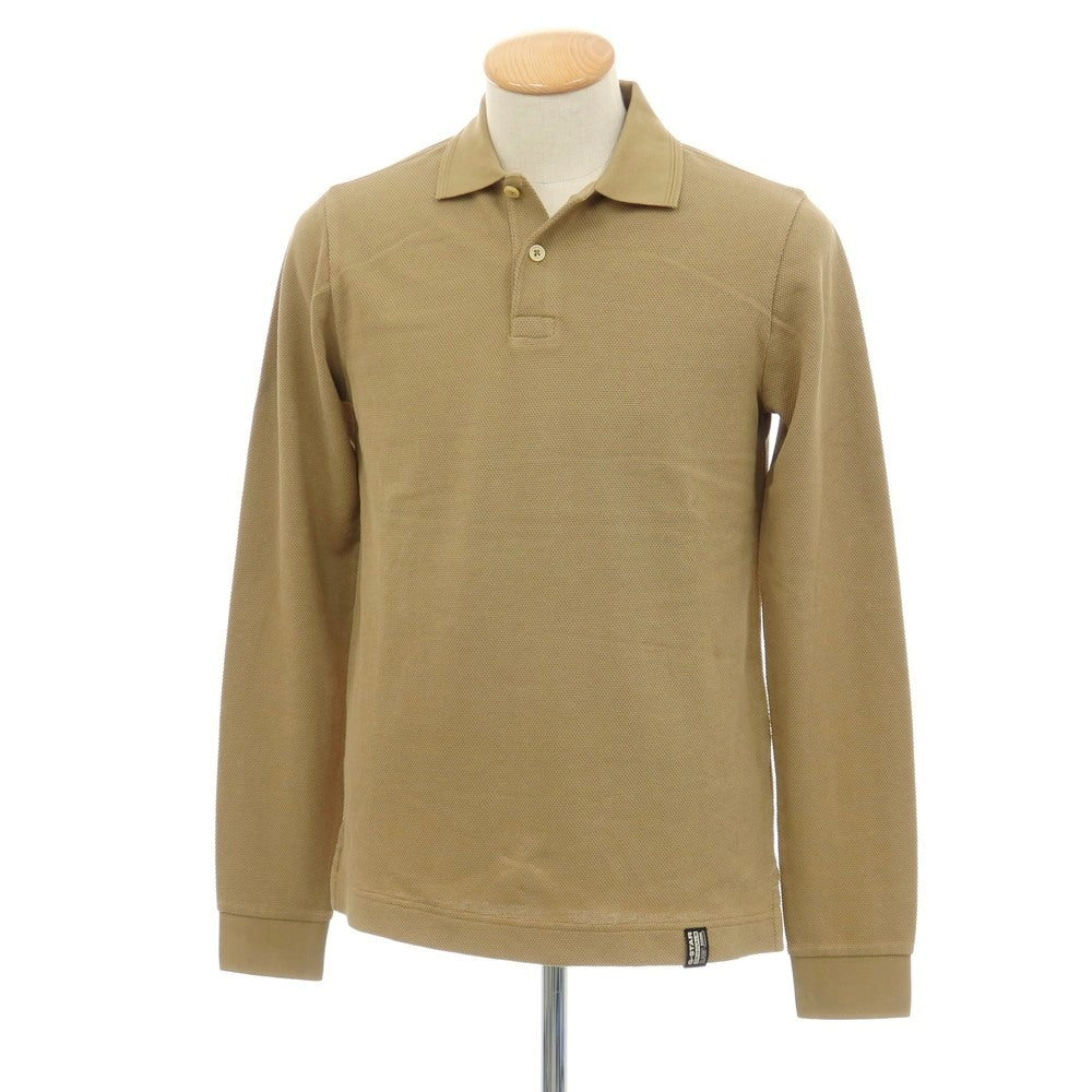 【新品】ジースターロウ G-STAR RAW ESSENTIAL POLO コットン 長袖ポロシャツ ベージュ【サイズXXS】【 状態ランクN 】【 メンズ 】