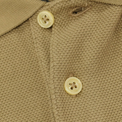 【新品】ジースターロウ G-STAR RAW ESSENTIAL POLO コットン 長袖ポロシャツ ベージュ【サイズXXS】【 状態ランクN 】【 メンズ 】