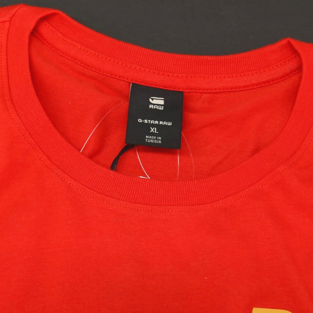 【新品】ジースターロウ G-STAR RAW PHOTOGRAPHER GR SLIM R T コットン クルーネック 半袖Ｔシャツ レッド【サイズXL】【 状態ランクN 】【 メンズ 】