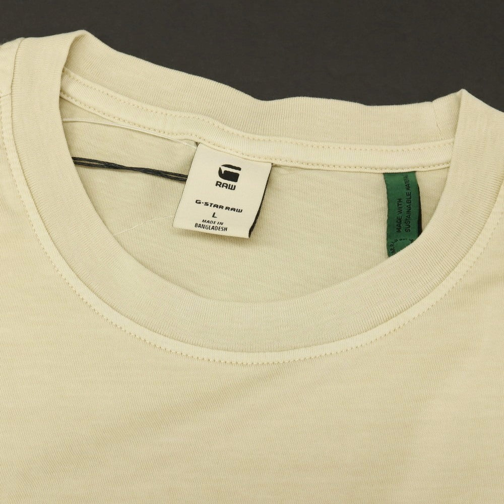 【新品】ジースターロウ G-STAR RAW LASH R T S/S コットン クルーネック 半袖Ｔシャツ ライトベージュ【サイズL】【 状態ランクN 】【 メンズ 】