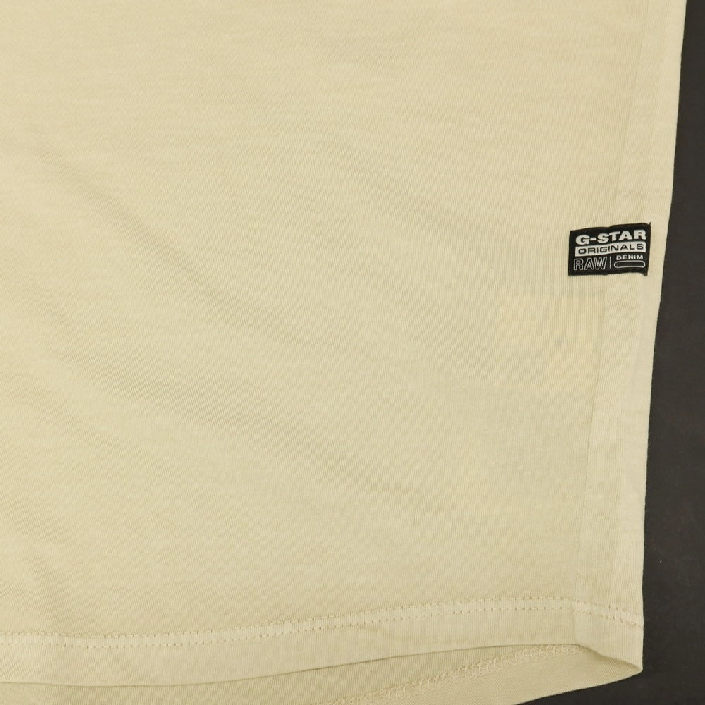 【新品】ジースターロウ G-STAR RAW LASH R T S/S コットン クルーネック 半袖Ｔシャツ ライトベージュ【サイズL】【 状態ランクN 】【 メンズ 】