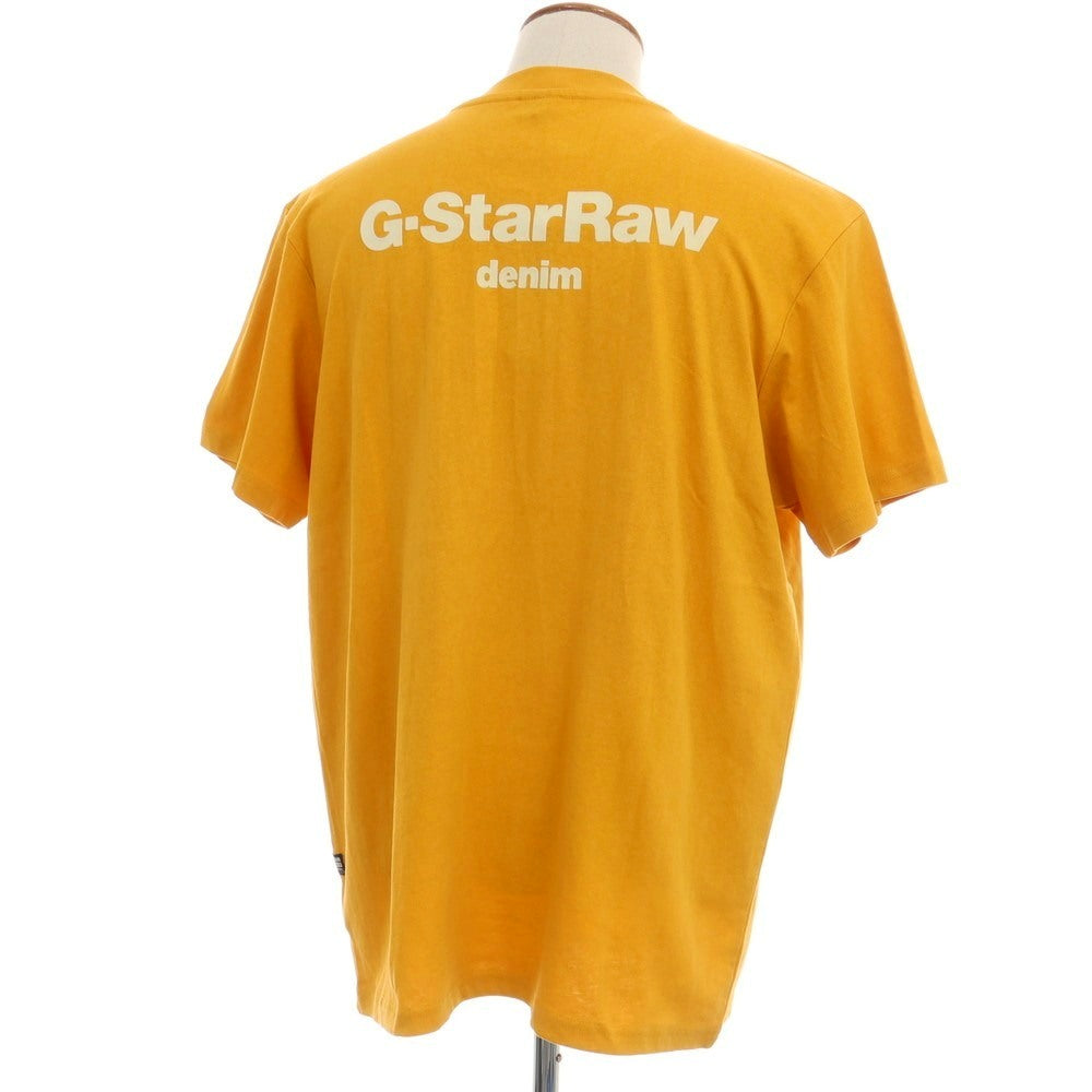 【新品】ジースターロウ G-STAR RAW PHOTOGRAPHER LOOSE R T コットン フロッキープリント クルーネック 半袖Ｔシャツ オレンジ【サイズM】【 状態ランクN 】【 メンズ 】
