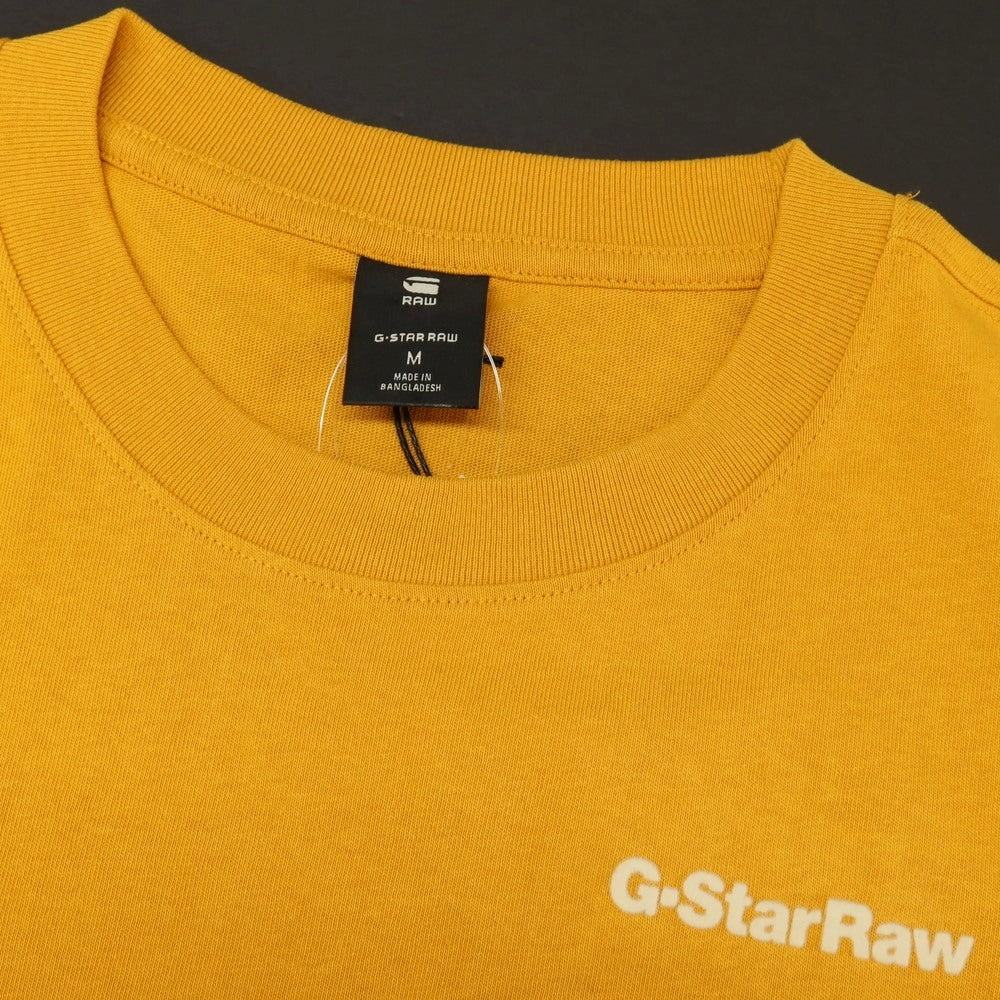 【新品】ジースターロウ G-STAR RAW PHOTOGRAPHER LOOSE R T コットン フロッキープリント クルーネック 半袖Ｔシャツ オレンジ【サイズM】【 状態ランクN 】【 メンズ 】
