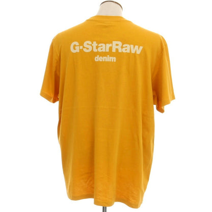 【新品】ジースターロウ G-STAR RAW PHOTOGRAPHER LOOSE R T コットン フロッキープリント クルーネック 半袖Ｔシャツ オレンジ【サイズXL】【 状態ランクN 】【 メンズ 】