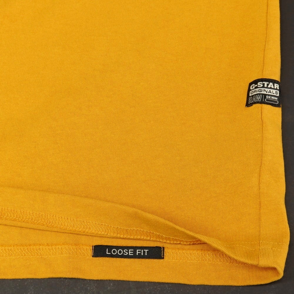 【新品アウトレット】ジースターロウ G-STAR RAW PHOTOGRAPHER LOOSE R T コットン フロッキープリント クルーネック 半袖Ｔシャツ オレンジ【サイズXXL】【 状態ランクN- 】【 メンズ 】