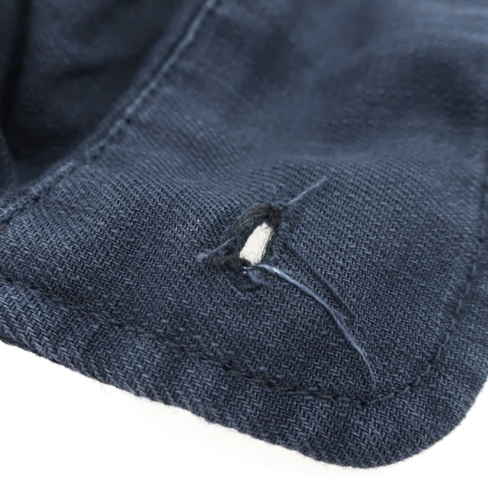 【新品アウトレット】ジースターロウ G-STAR RAW コットン ガーメントダイ レギュラーカラー カジュアルシャツ ネイビー【サイズS】【 状態ランクN- 】【 メンズ 】