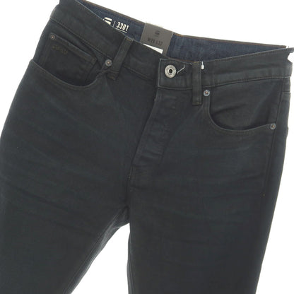 【新品】ジースターロウ G-STAR RAW 3301 SLIM コットンポリウレタン デニムパンツ ジーンズ ブラックネイビー【サイズ28/32】【 状態ランクN 】【 メンズ 】