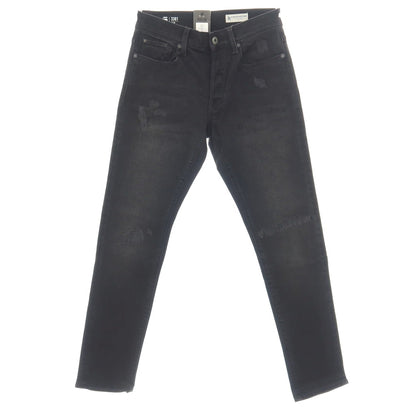 【新品】ジースターロウ G-STAR RAW ダメージ＆リペア加工 ストレッチ コットン デニムパンツ ジーンズ ブラック【サイズ28/32】【 状態ランクN 】【 メンズ 】