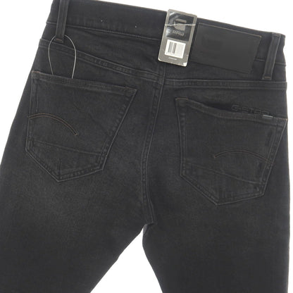 【新品】ジースターロウ G-STAR RAW ダメージ＆リペア加工 ストレッチ コットン デニムパンツ ジーンズ ブラック【サイズ28/32】【 状態ランクN 】【 メンズ 】