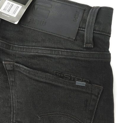 【新品】ジースターロウ G-STAR RAW ダメージ＆リペア加工 ストレッチ コットン デニムパンツ ジーンズ ブラック【サイズ28/32】【 状態ランクN 】【 メンズ 】