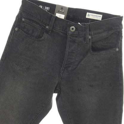 【新品】ジースターロウ G-STAR RAW ダメージ＆リペア加工 ストレッチ コットン デニムパンツ ジーンズ ブラック【サイズ29/32】【 状態ランクN 】【 メンズ 】