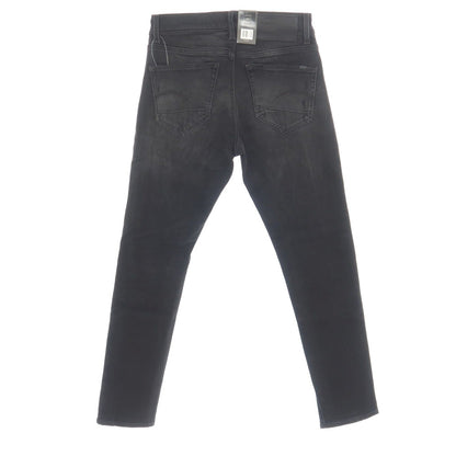 【新品】ジースターロウ G-STAR RAW ダメージ＆リペア加工 ストレッチ コットン デニムパンツ ジーンズ ブラック【サイズ30/32】【 状態ランクN 】【 メンズ 】