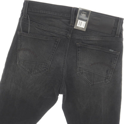【新品】ジースターロウ G-STAR RAW ダメージ＆リペア加工 ストレッチ コットン デニムパンツ ジーンズ ブラック【サイズ30/32】【 状態ランクN 】【 メンズ 】