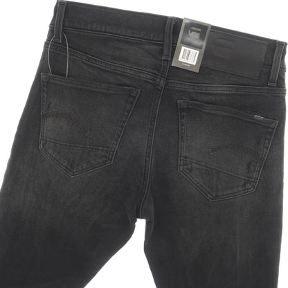 【新品】ジースターロウ G-STAR RAW ダメージ＆リペア加工 ストレッチ コットン デニムパンツ ジーンズ ブラック【サイズ30/32】【 状態ランクN 】【 メンズ 】