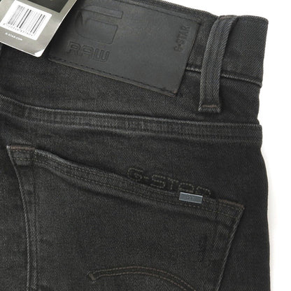 【新品】ジースターロウ G-STAR RAW ダメージ＆リペア加工 ストレッチ コットン デニムパンツ ジーンズ ブラック【サイズ30/32】【 状態ランクN 】【 メンズ 】