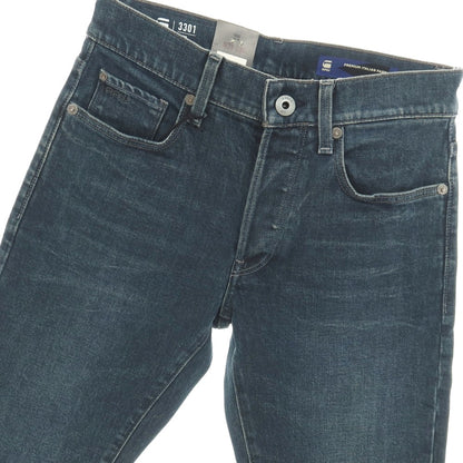 【新品】ジースターロウ G-STAR RAW 3301 SLIM コットンポリウレタン デニムパンツ ジーンズ ネイビー【サイズ28/30】【 状態ランクN 】【 メンズ 】