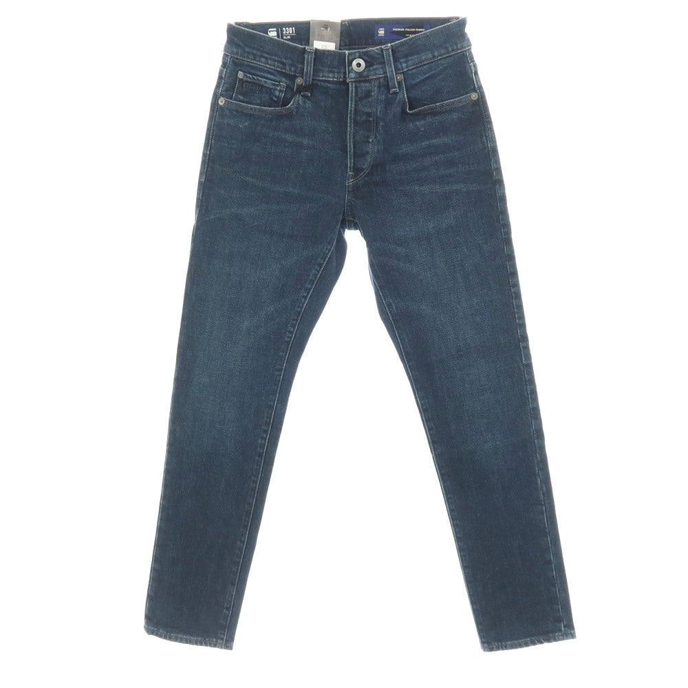 【新品】ジースターロウ G-STAR RAW 3301 SLIM コットンポリウレタン デニムパンツ ジーンズ ネイビー【サイズ28/30】【 状態ランクN 】【 メンズ 】
