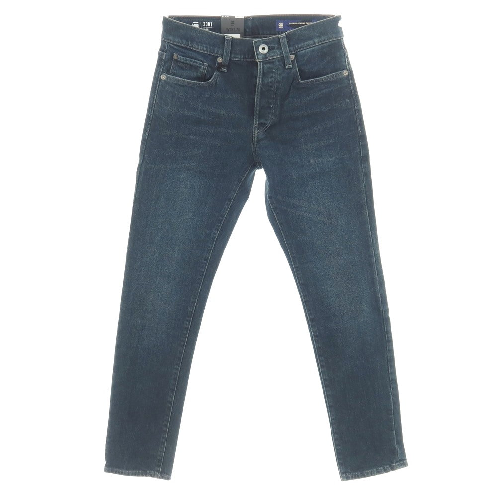 【新品】ジースターロウ G-STAR RAW 3301 SLIM コットンポリウレタン デニムパンツ ジーンズ ネイビー【サイズ28/30】【 状態ランクN 】【 メンズ 】