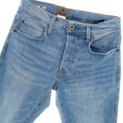 【新品】ジースターロウ G-STAR RAW 3301 SLIM ストレッチ コットン デニムパンツ ジーンズ ライトブルー【サイズ28/30】【 状態ランクN 】【 メンズ 】