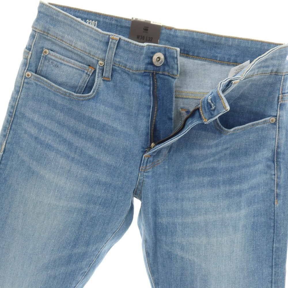 【新品アウトレット】ジースターロウ G-STAR RAW 3301 SKINNY ストレッチ コットン デニムパンツ ジーンズ ライトブルー【サイズ30/32】【 状態ランクN- 】【 メンズ 】