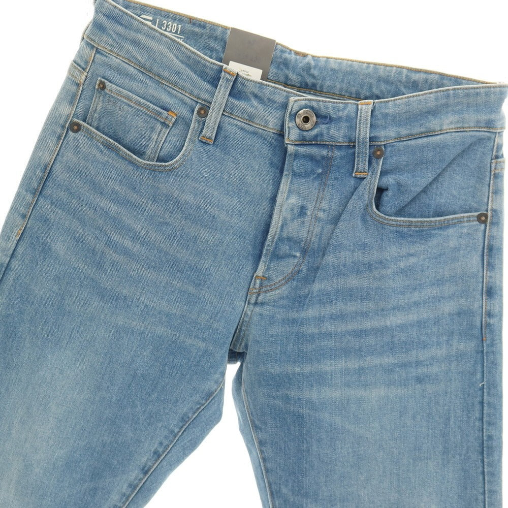 【新品アウトレット】ジースターロウ G-STAR RAW 3301 STRAIGHT ストレッチ コットン デニムパンツ ジーンズ ライトブルー【サイズ29/30】【 状態ランクN- 】【 メンズ 】