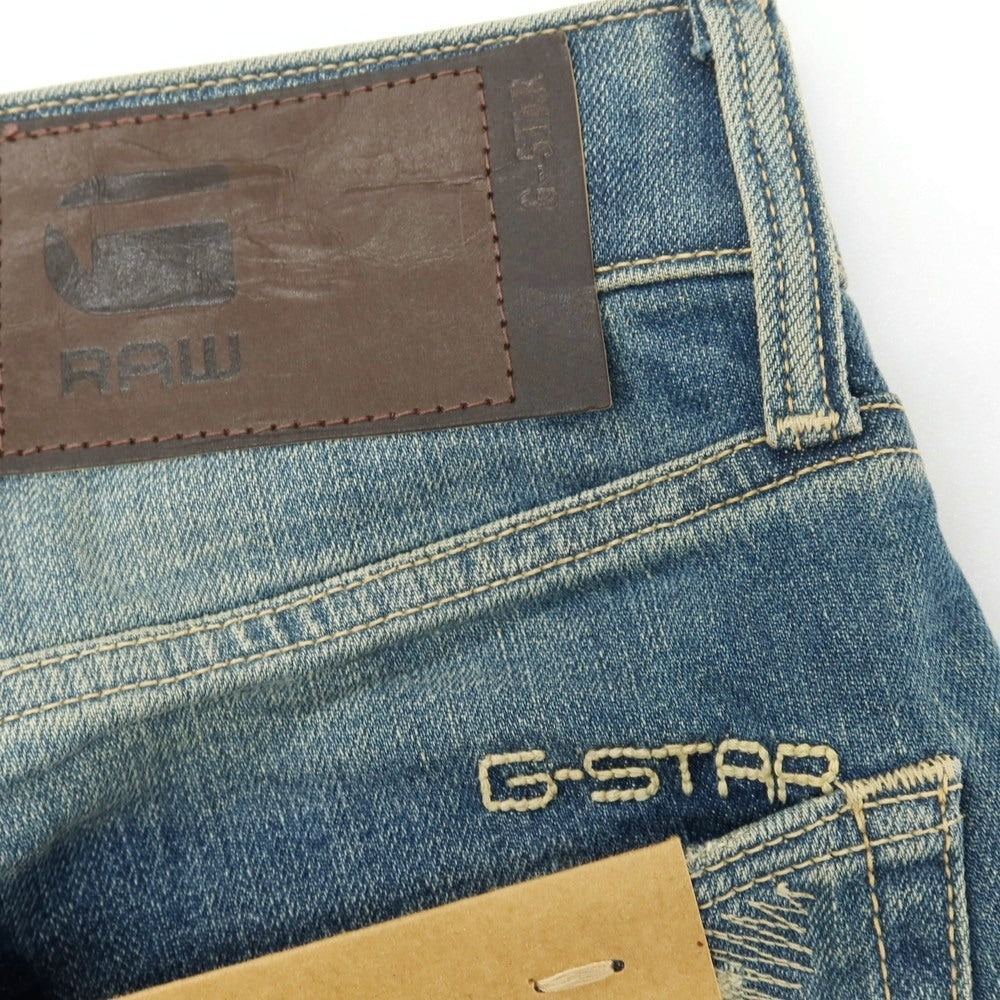 【新品アウトレット】ジースターロウ G-STAR RAW ダメージ＆リペア加工 コットンポリウレタン デニムパンツ ジーンズ ブルー【サイズ28/30】【 状態ランクN- 】【 メンズ 】