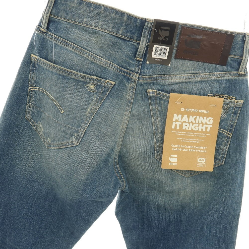 【新品アウトレット】ジースターロウ G-STAR RAW ダメージ＆リペア加工 コットンポリウレタン デニムパンツ ジーンズ ブルー【サイズ28/30】【 状態ランクN- 】【 メンズ 】