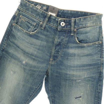 【新品アウトレット】ジースターロウ G-STAR RAW ダメージ＆リペア加工 コットンポリウレタン デニムパンツ ジーンズ ブルー【サイズ28/30】【 状態ランクN- 】【 メンズ 】