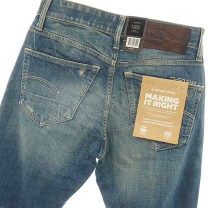 【新品アウトレット】ジースターロウ G-STAR RAW ダメージ＆リペア加工 コットンポリウレタン デニムパンツ ジーンズ ブルー【サイズ28/30】【 状態ランクN- 】【 メンズ 】